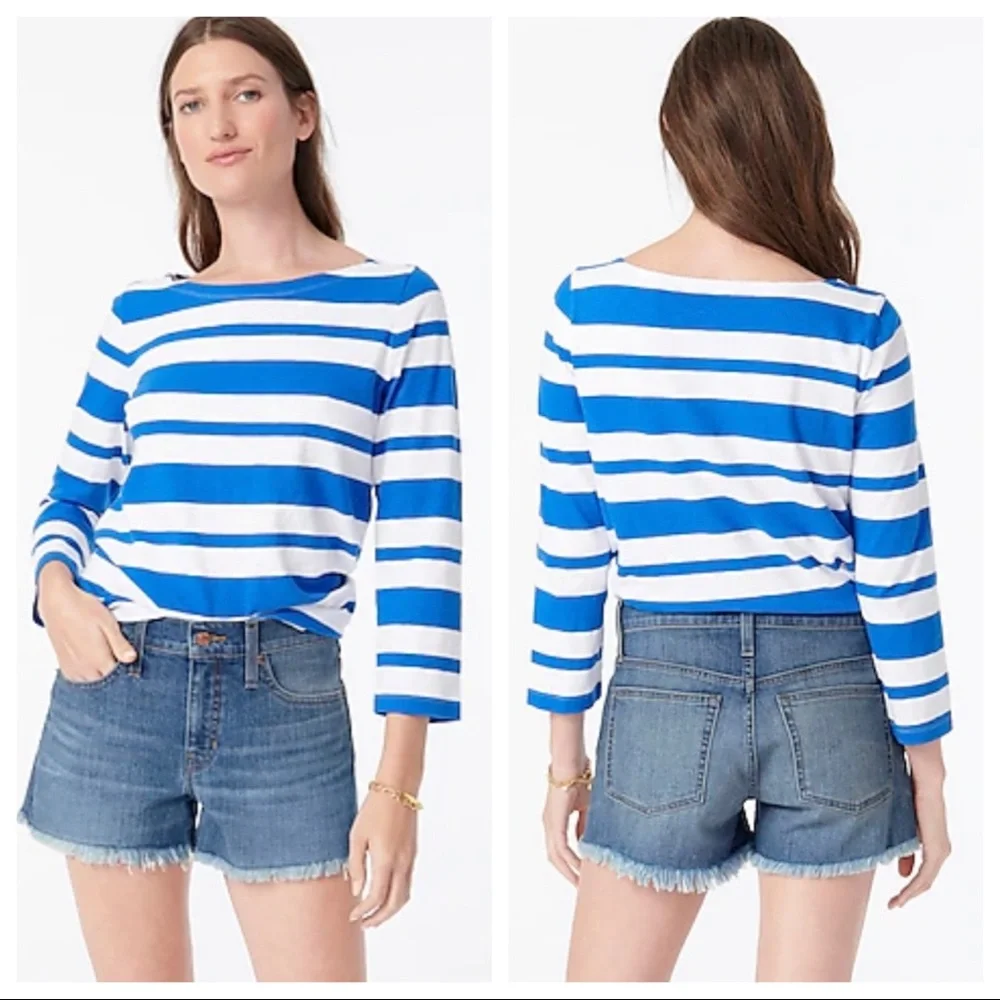 J. CREW jean shorts denim blue cut offs frayed cutoff women’s j.crew shorts 25